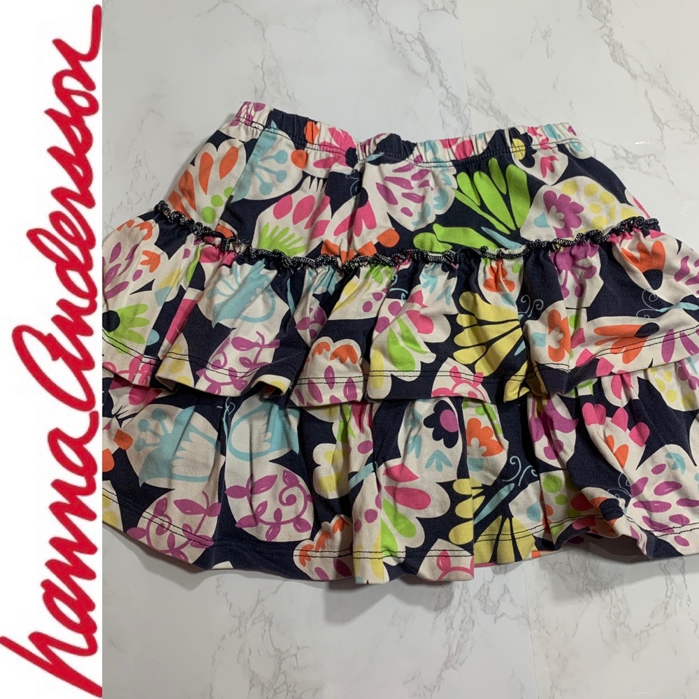 Hanna Andersson Flower 3 Tier Scooter Skirt wShort